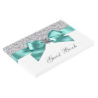 Turquoise Blue Silver Anniversaire Mariage Livre d