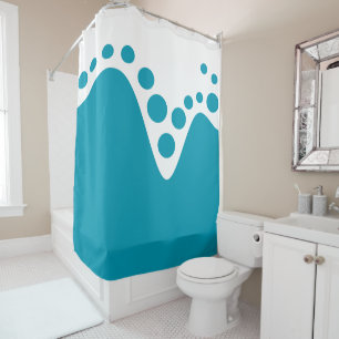 Turquoise Blue soft wave and bubbles