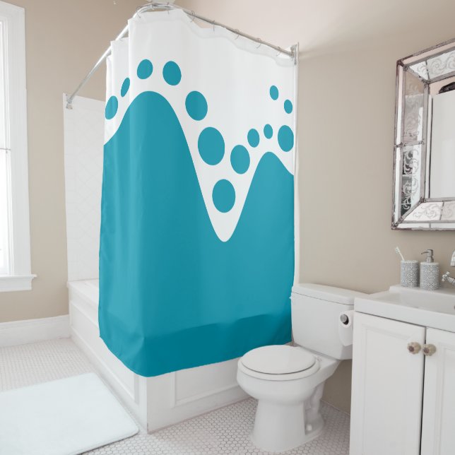 Turquoise Blue soft wave and bubbles (In Situ)