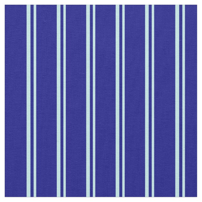Turquoise & Blue Stripes Fabric (Close Up)