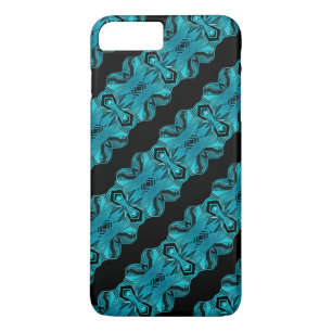 Turquoise Blue Unique Pattern/Stripes Case-Mate iPhone Case