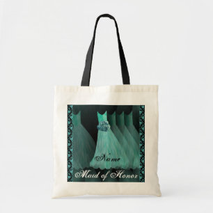 TURQUOISE Bridesmaid Dresses Cotton Tote Bag