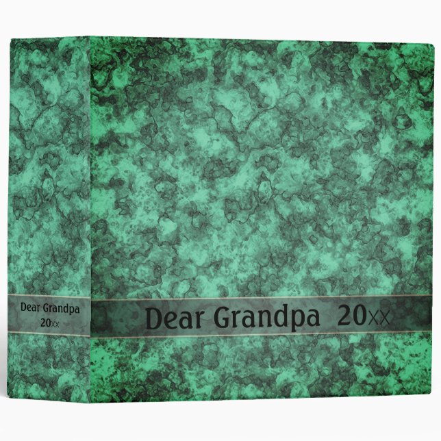 Turquoise bright marble pattern binder (Front/Spine)