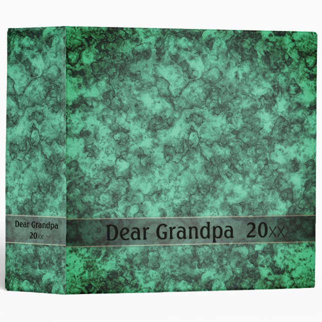 Turquoise bright marble pattern binder (Front/Spine)