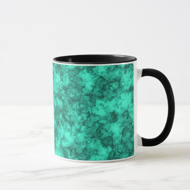 Turquoise bright marble pattern mug (Right)