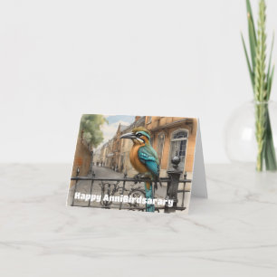 turquoise browed motmot wrought iron fence card