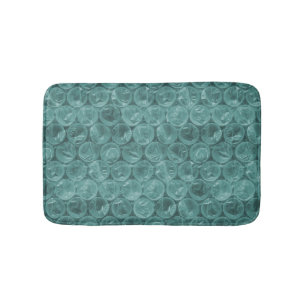 Turquoise bubble wrap pattern bath mat
