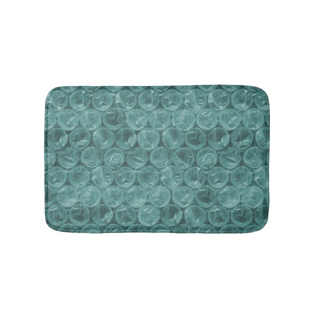 Turquoise bubble wrap pattern bath mat (Front)