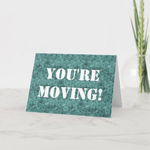 Turquoise bubble wrap pattern housewarming invitation