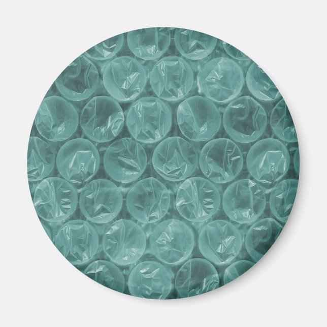 Turquoise bubble wrap pattern magnet (Front)