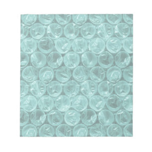 Turquoise bubble wrap pattern notepad