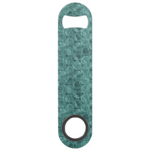 Turquoise bubble wrap pattern speed bottle opener
