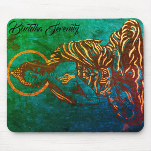 turquoise buddha image meditating 'Buddha Serenity Mouse Pad