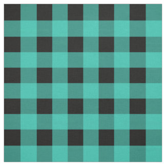 Turquoise Buffalo Plaid Fabric