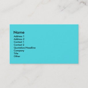 Turquoise Business Card