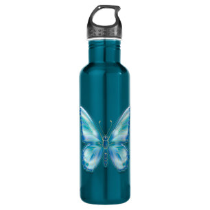 Turquoise butterfly 710 ml water bottle