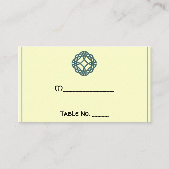 Turquoise Celtic Eternity Knot Mariage Cartes de P (Devant)