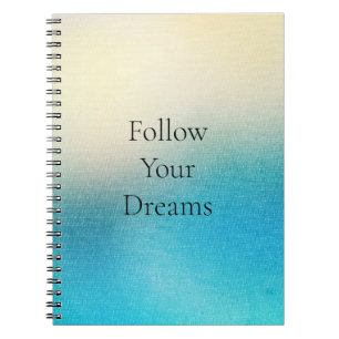 Turquoise Chic White Aqua Blue  Notebook
