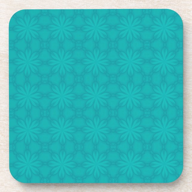 Turquoise Christmas Snow Coaster (Front)