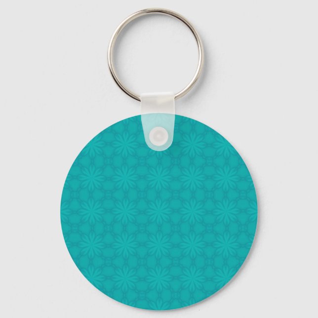 Turquoise Christmas Snow Keychain (Front)