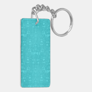 Turquoise Clair Téalgue Aqua Motif Damassé