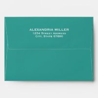 Turquoise Classic Type Back Flap Return Address