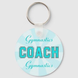 Turquoise Coach Keychain