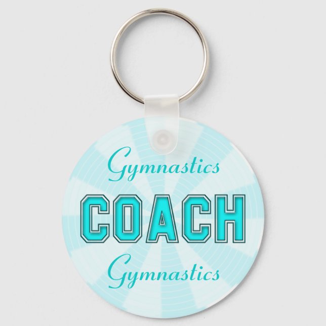 Turquoise Coach Keychain (Front)