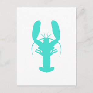 Turquoise Coastal Lobster Postcard