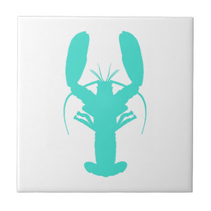 Turquoise Coastal Lobster Tile
