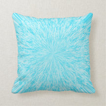 Turquoise color throw pillow, abstract pillow