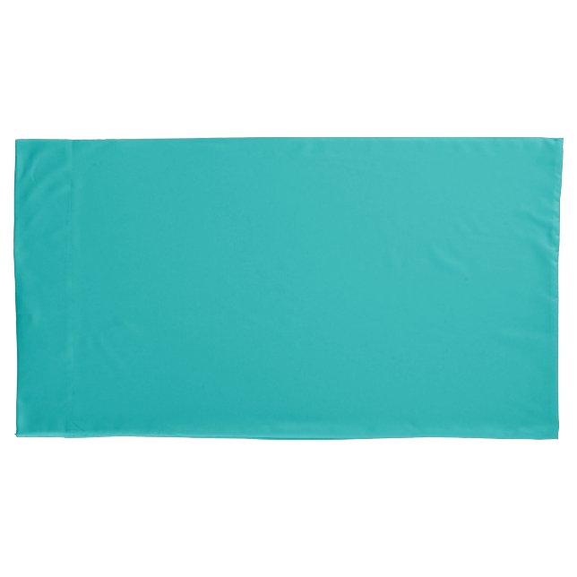Turquoise colour Easily Customize This Pillowcase (Front-Left)