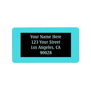 turquoise colour label