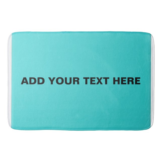 Turquoise Colour Large Bath Mat (Front)