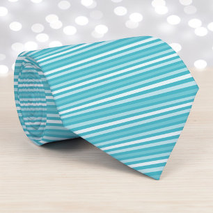 Turquoise Colour Stripes Necktie