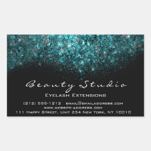 Turquoise Confetti Eyelash  Makeup Beauty Salon Sticker