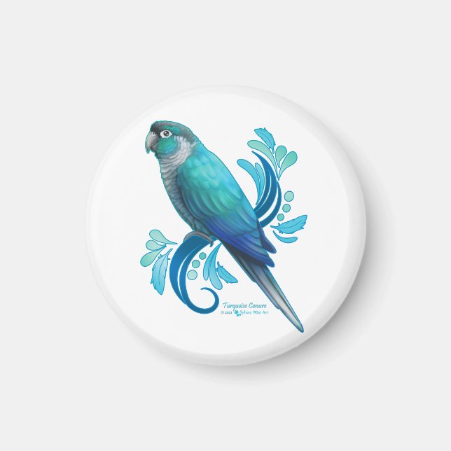 Turquoise Conure Magnet (Front)