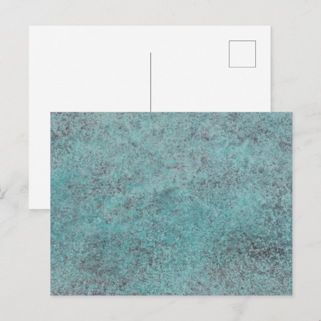 Turquoise Copper Patina texture gift Holiday Postcard (Front/Back)
