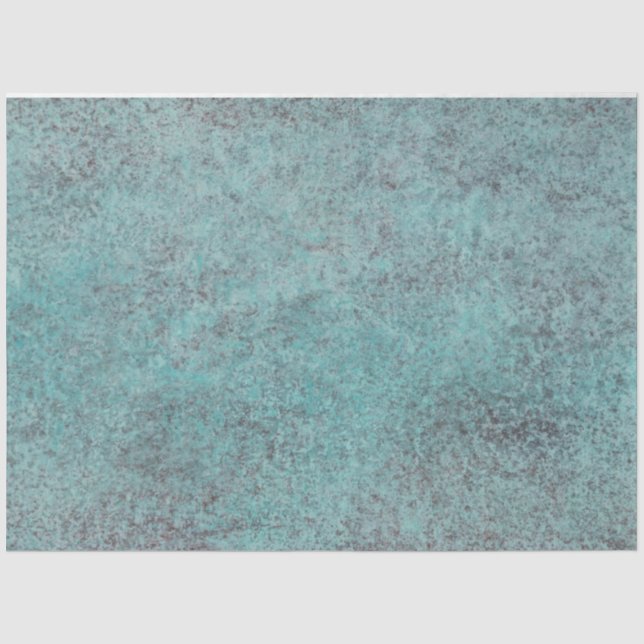 Turquoise Copper Patina texture gift Tissue Paper (Front)