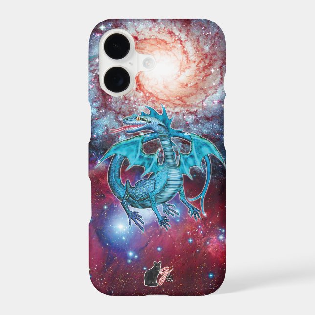 Turquoise Cosmic Dragon Case-Mate iPhone Case (Verso)
