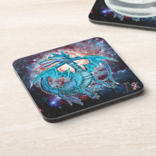 Turquoise Cosmic Dragon Coaster