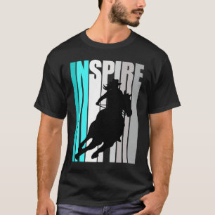Turquoise Cowgirl Hat Rodeo Inspire Western Theme T-Shirt
