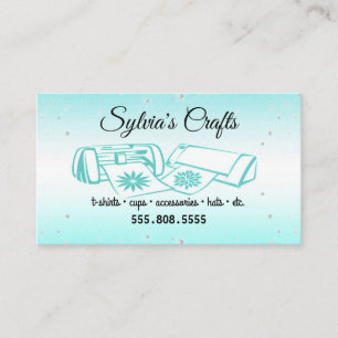 Turquoise Crafting Vinyl Carte de visite