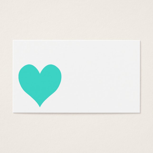 Turquoise Cute Heart (Front)