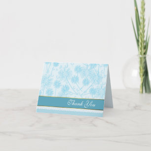 Turquoise Dandelion Mariage Merci Carte Note