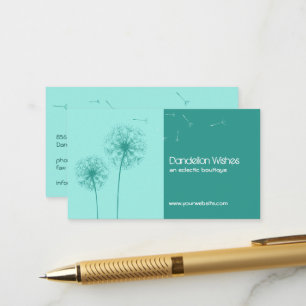 Turquoise Dandelion Waches Carte de visite