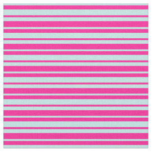 Turquoise & Deep Pink Stripes Fabric