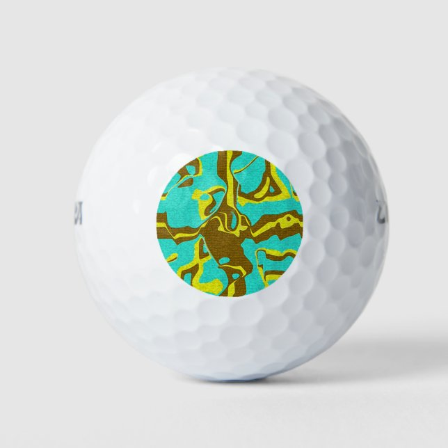 Turquoise Design Golf Balls (Front)