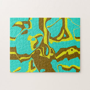 Turquoise Design Jigsaw Puzzle