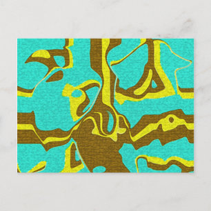 Turquoise Design Postcard